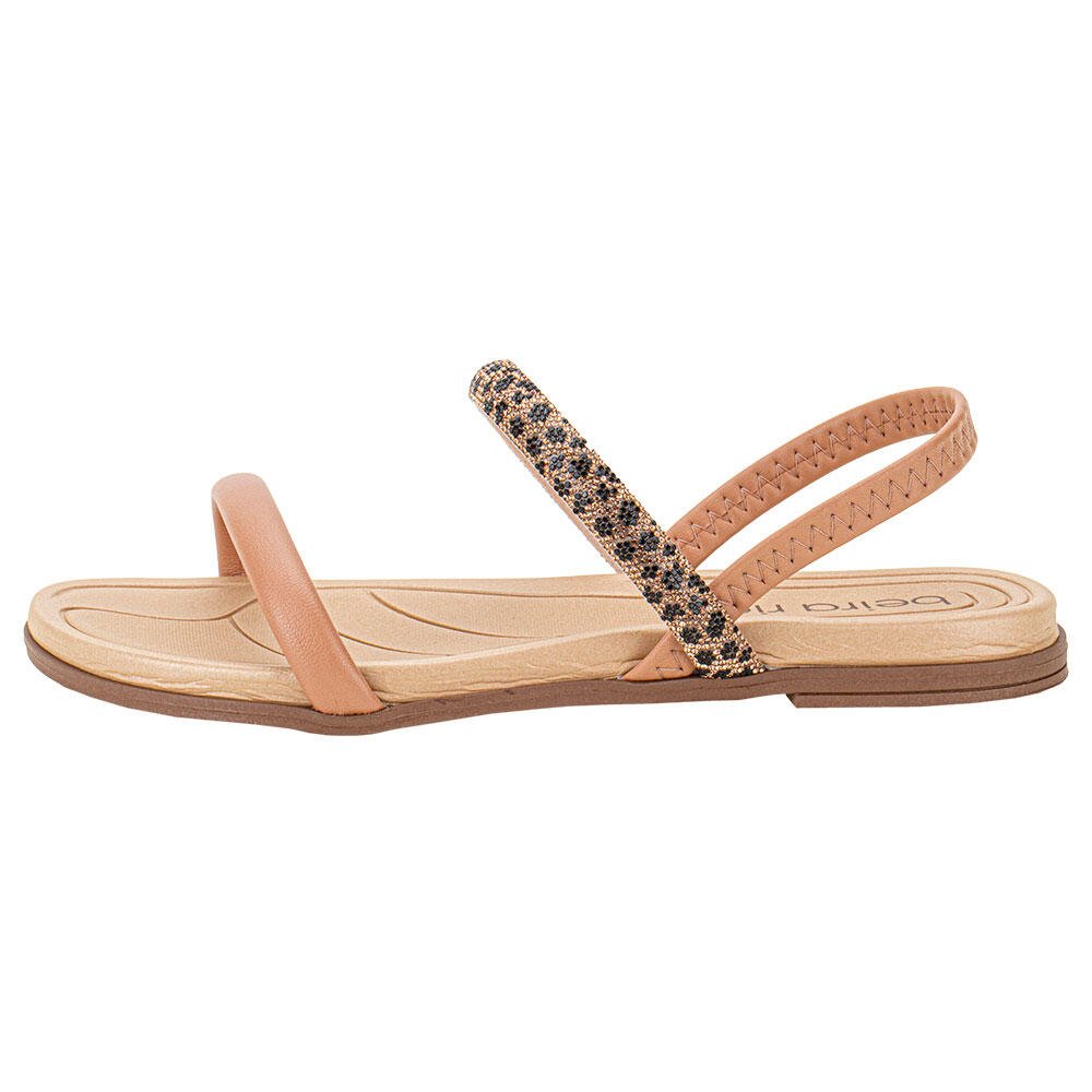 SANDÁLIA FEMININA FLAT BEIRA RIO 8507103  Bege 2
