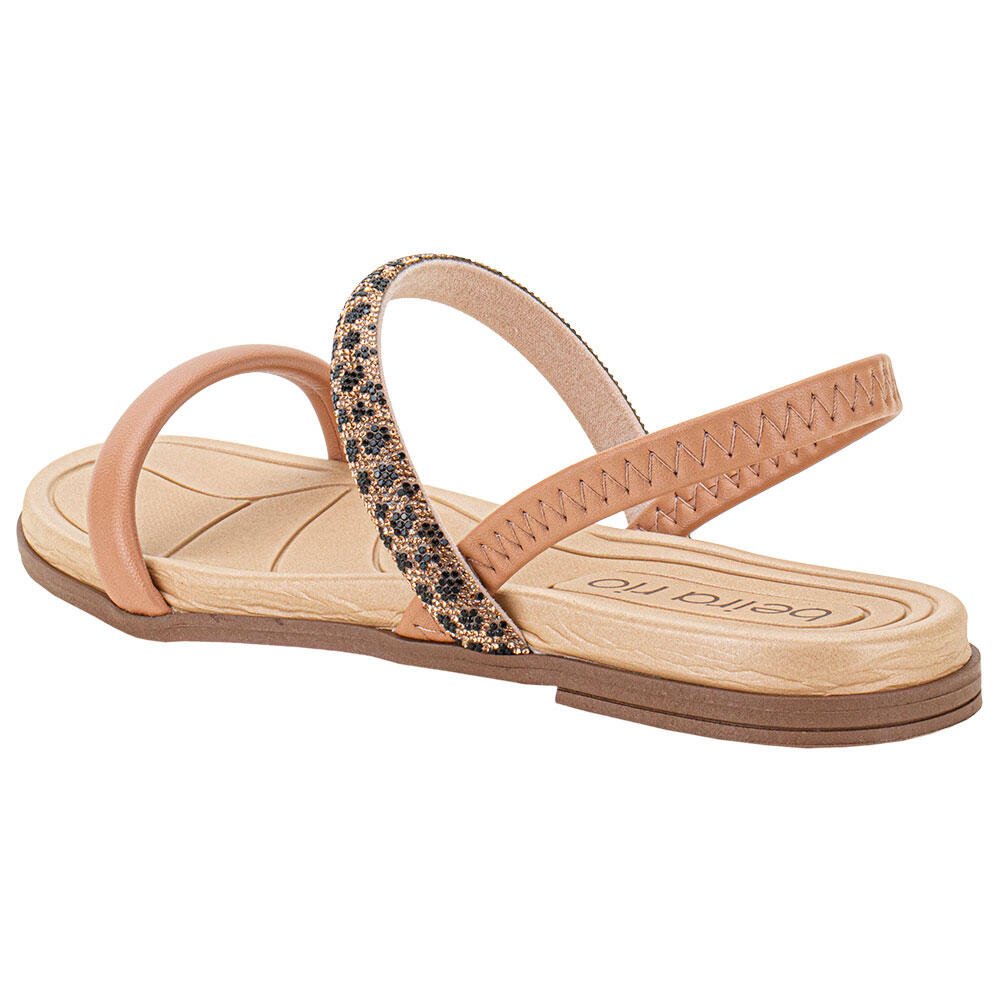 SANDÁLIA FEMININA FLAT BEIRA RIO 8507103  Bege 3