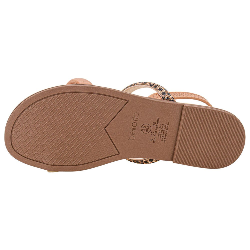 SANDÁLIA FEMININA FLAT BEIRA RIO 8507103  Bege 4