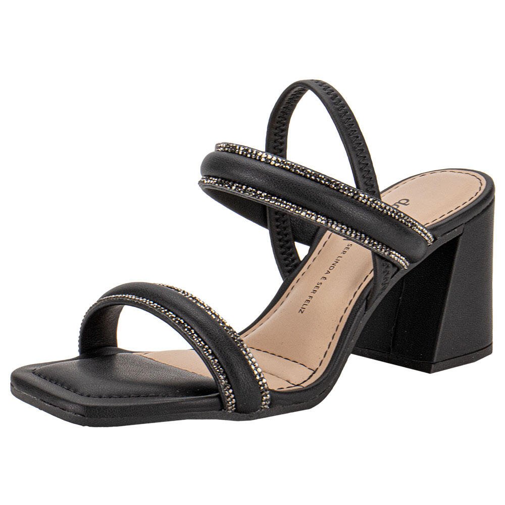 SANDÁLIA FEMININA SALTO GROSSO DAKOTA Y8361  Preto 1
