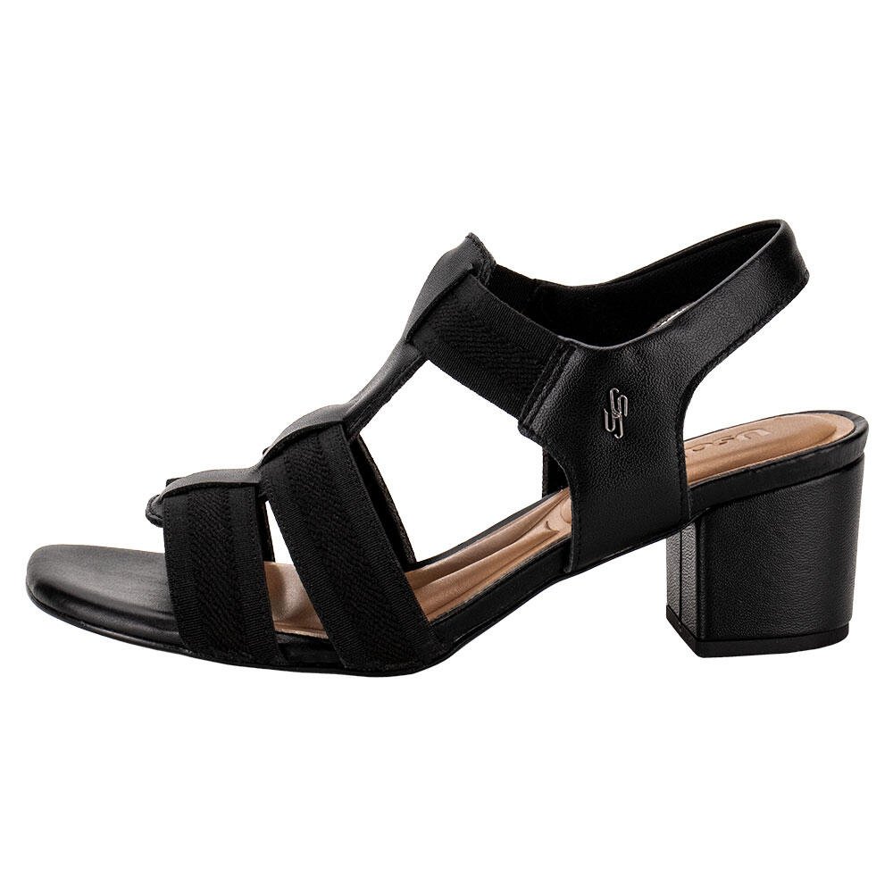 SANDÁLIA FEMININA SALTO GROSSO USAFLEX MA0505 Preto 2