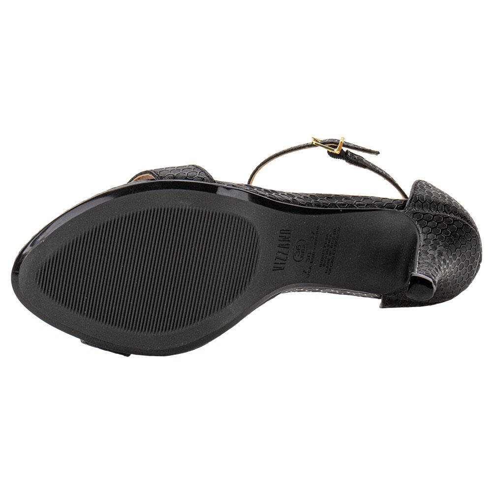 SANDÁLIA FEMININA SALTO FINO VIZZANO 6249452  Preto 4