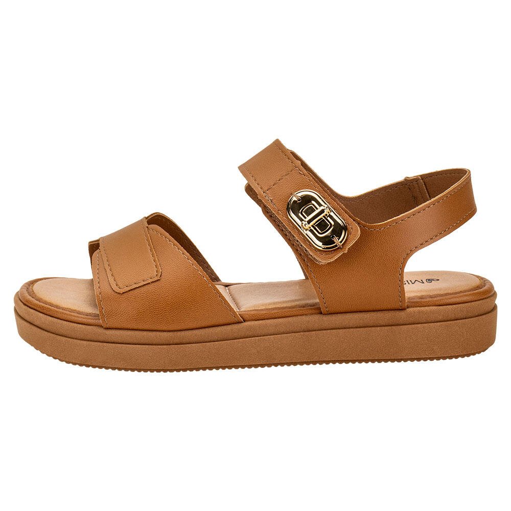 SANDÁLIA FEMININA FLAT MISSISSIPI MB523  Marrom 2