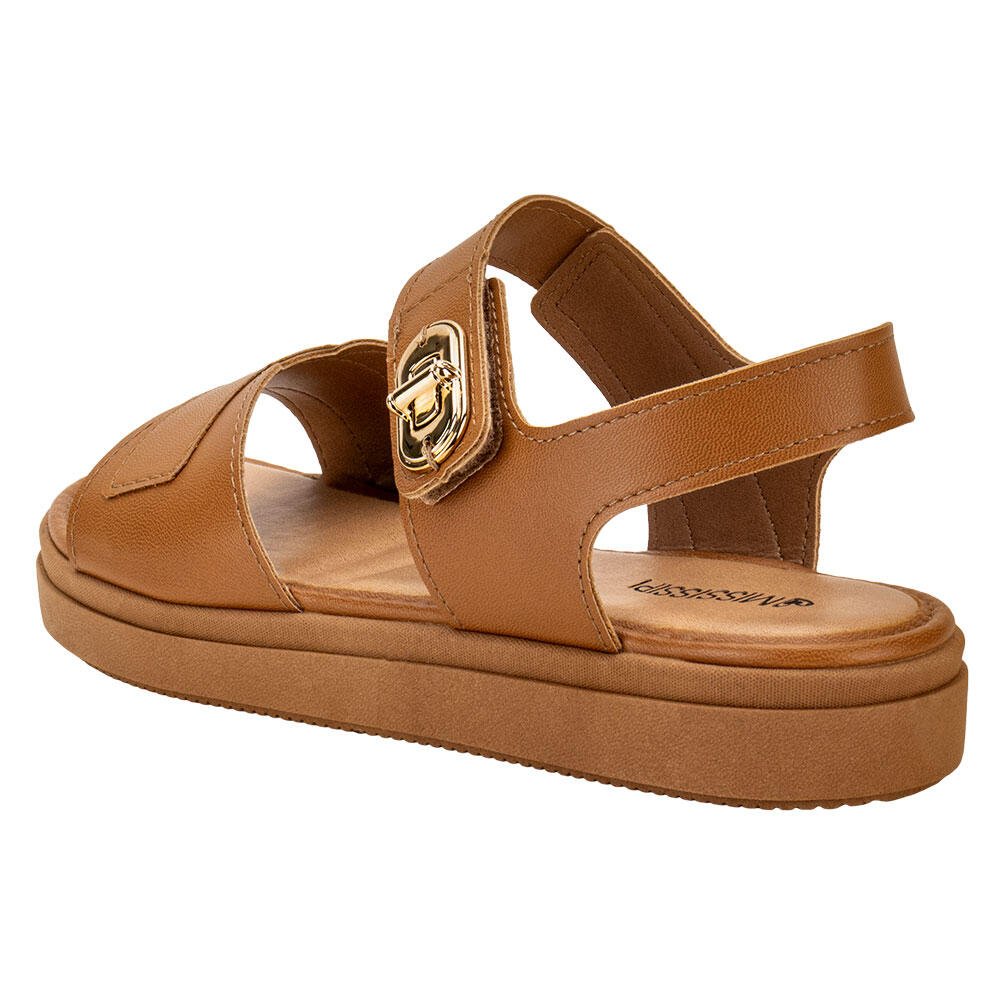 SANDÁLIA FEMININA FLAT MISSISSIPI MB523  Marrom 3
