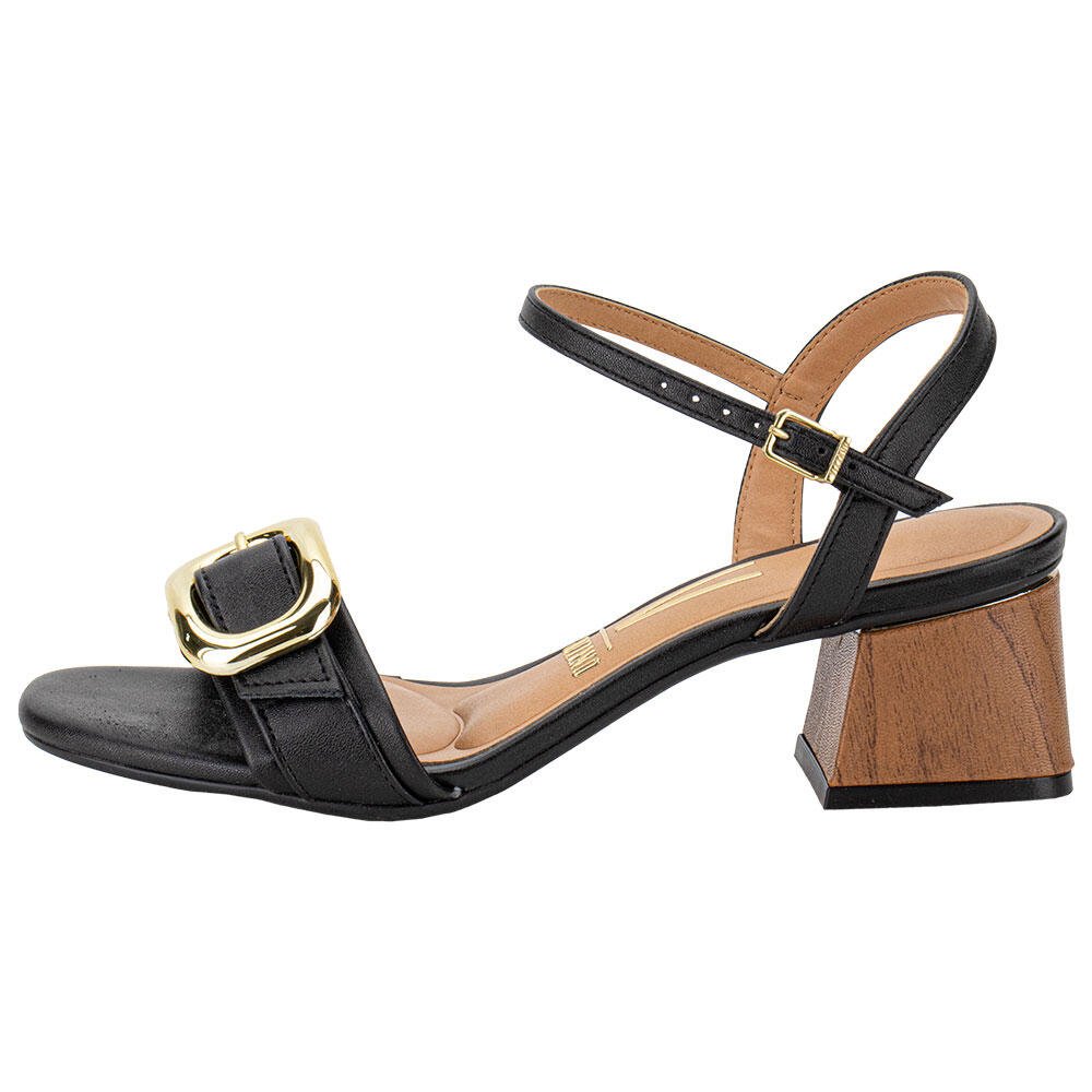 SANDÁLIA FEMININA SALTO GROSSO VIZZANO 6428142  Preto/Marrom 2