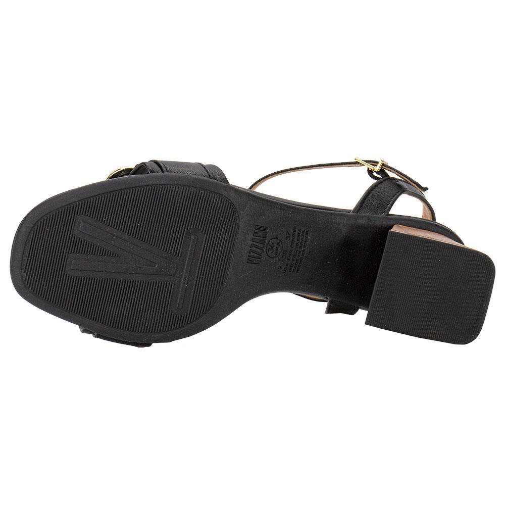 SANDÁLIA FEMININA SALTO GROSSO VIZZANO 6428142  Preto/Marrom 4
