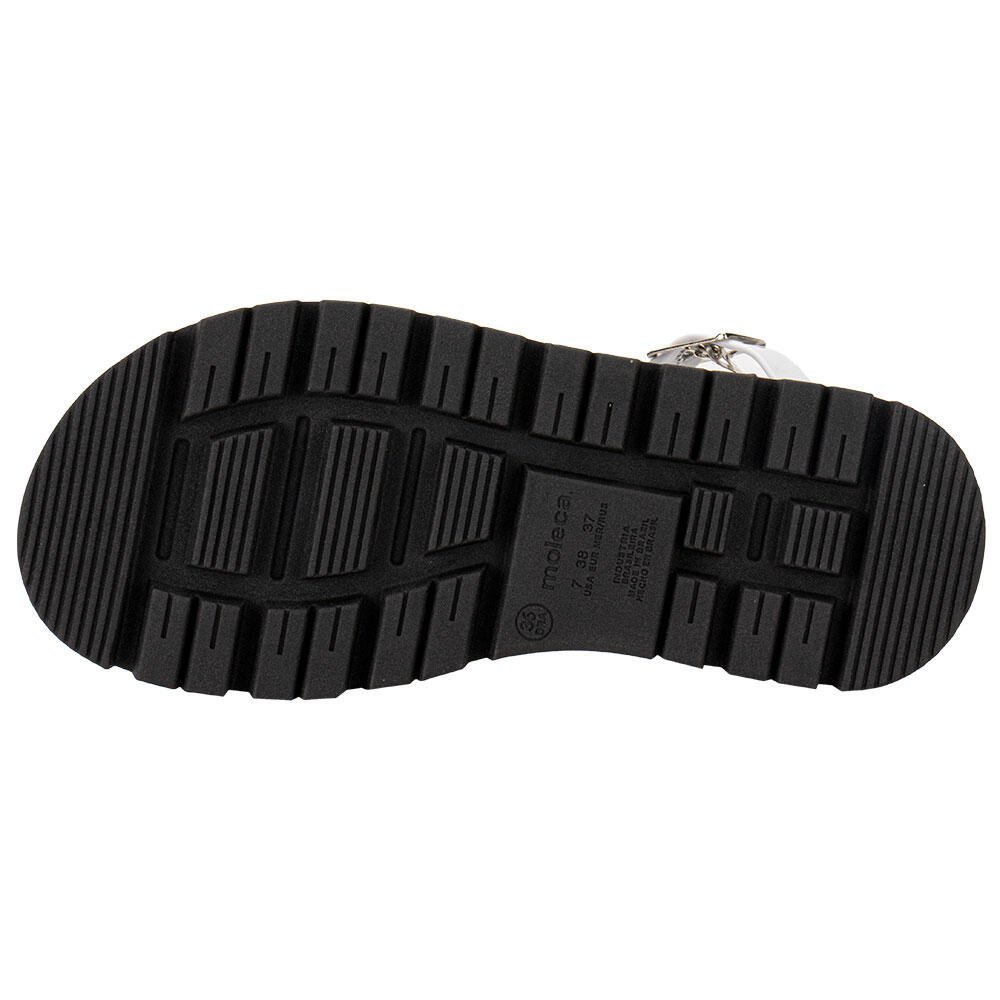 SANDÁLIA FEMININA FLAT MOLECA 5504101 Branco/Preto 3