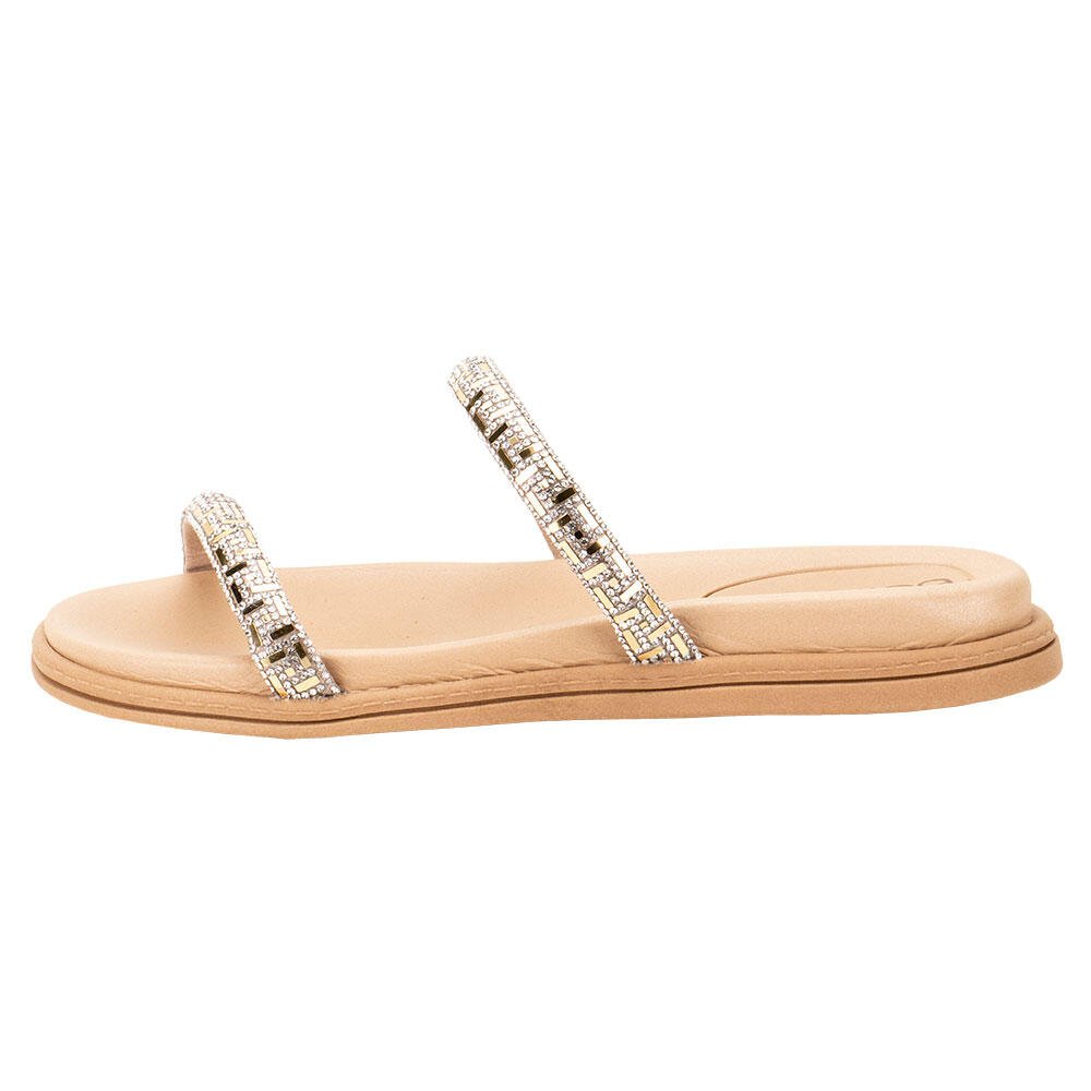 TAMANCO FEMININO FLAT BEIRA RIO 8488105  Dourado 2