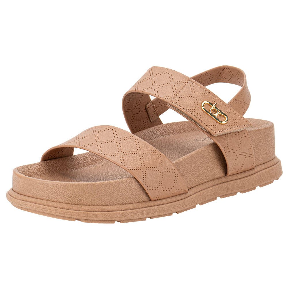 SANDÁLIA FEMININA FLAT BEIRA RIO 8534102  Bege 1