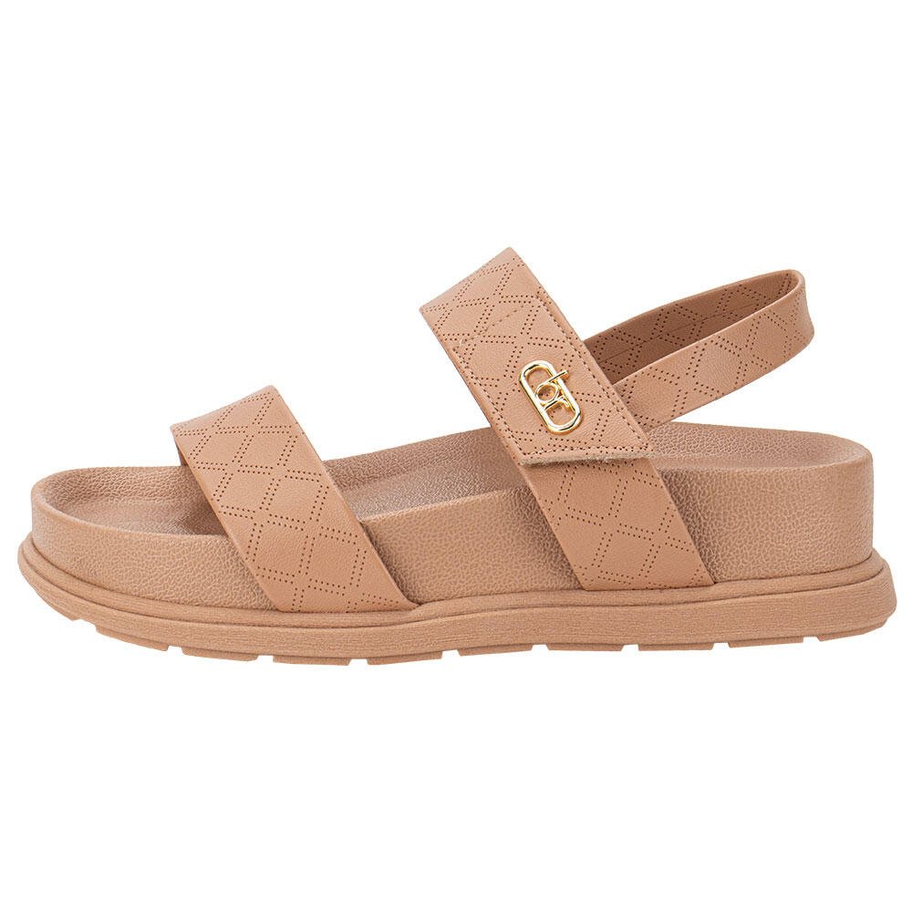 SANDÁLIA FEMININA FLAT BEIRA RIO 8534102  Bege 2
