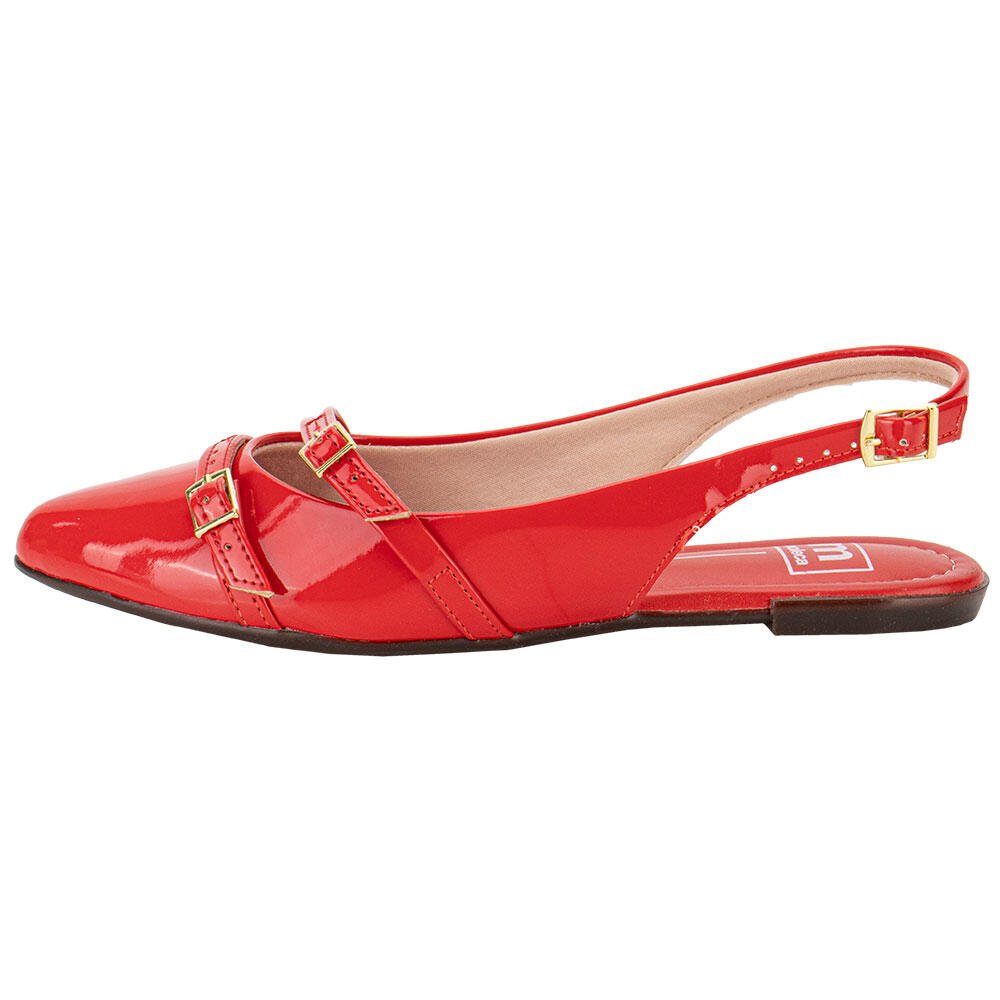 SAPATO FEMININO MULE MOLECA 5444332 Vermelho 2