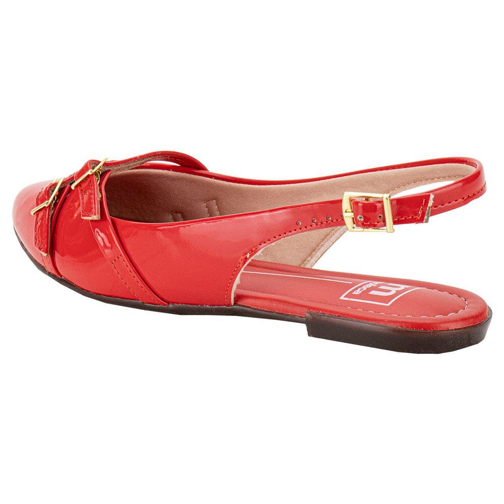 SAPATO FEMININO MULE MOLECA 5444332 Vermelho 2