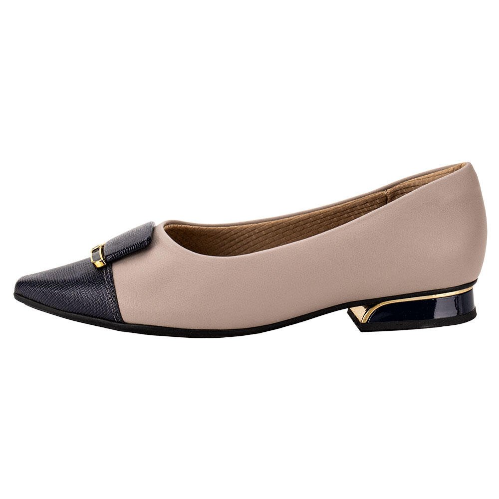 SAPATO FEMININO SALTO GROSSO PICCADILLY 279034  Cinza/Azul 2