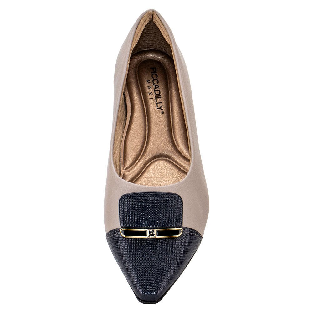 SAPATO FEMININO SALTO GROSSO PICCADILLY 279034  Cinza/Azul 5