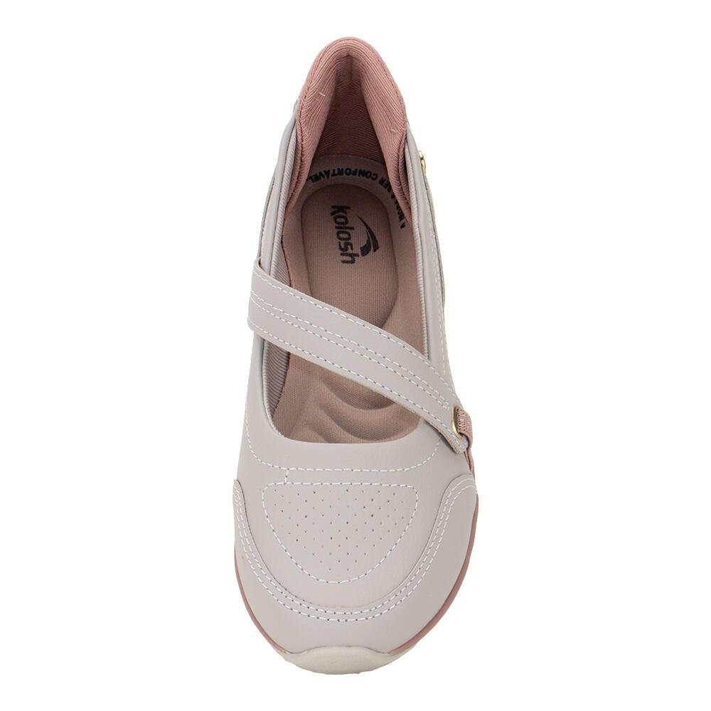 TÊNIS FEMININO SLIP ON KOLOSH C31101  Cinza/Rosa 5