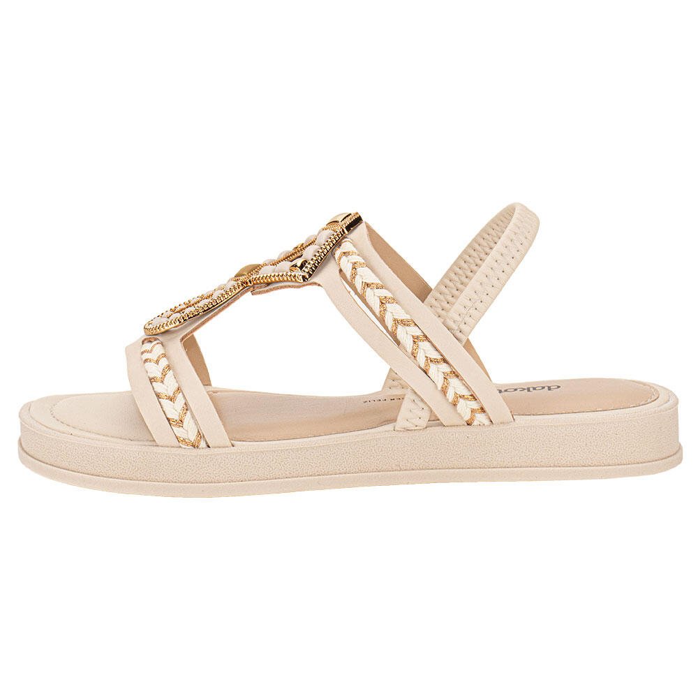 SANDÁLIA FEMININA FLAT DAKOTA Y7971  Bege 2