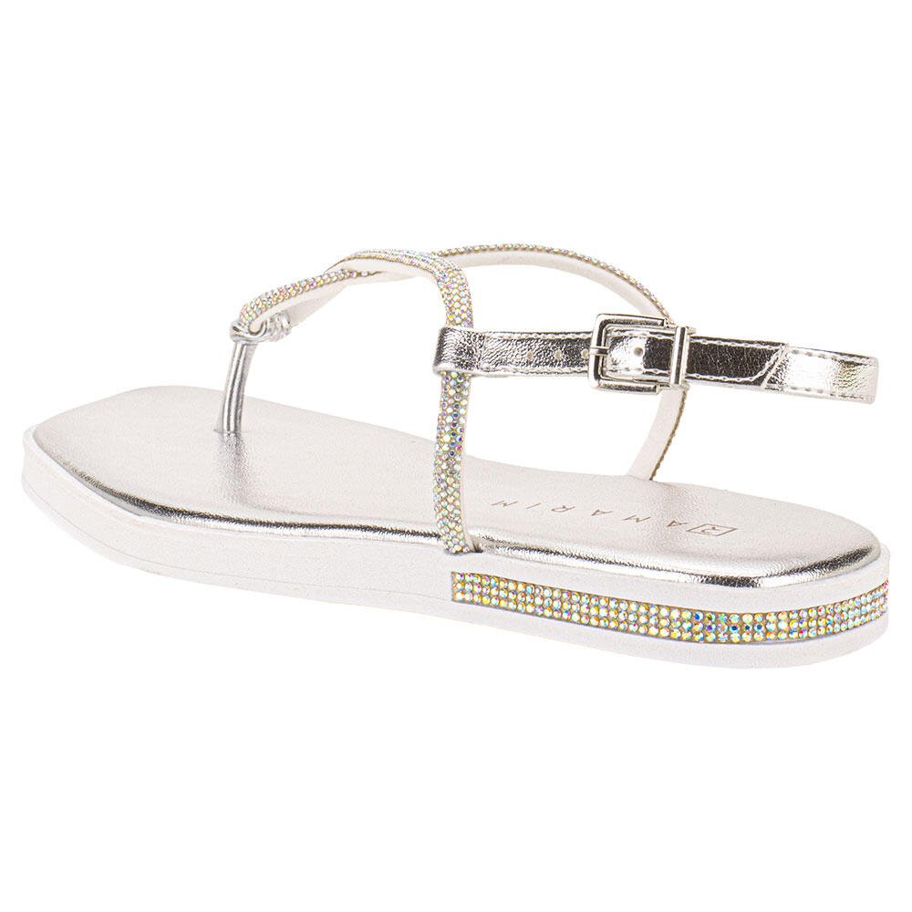 SANDÁLIA FEMININA FLAT RAMARIM 249106  Prata 3