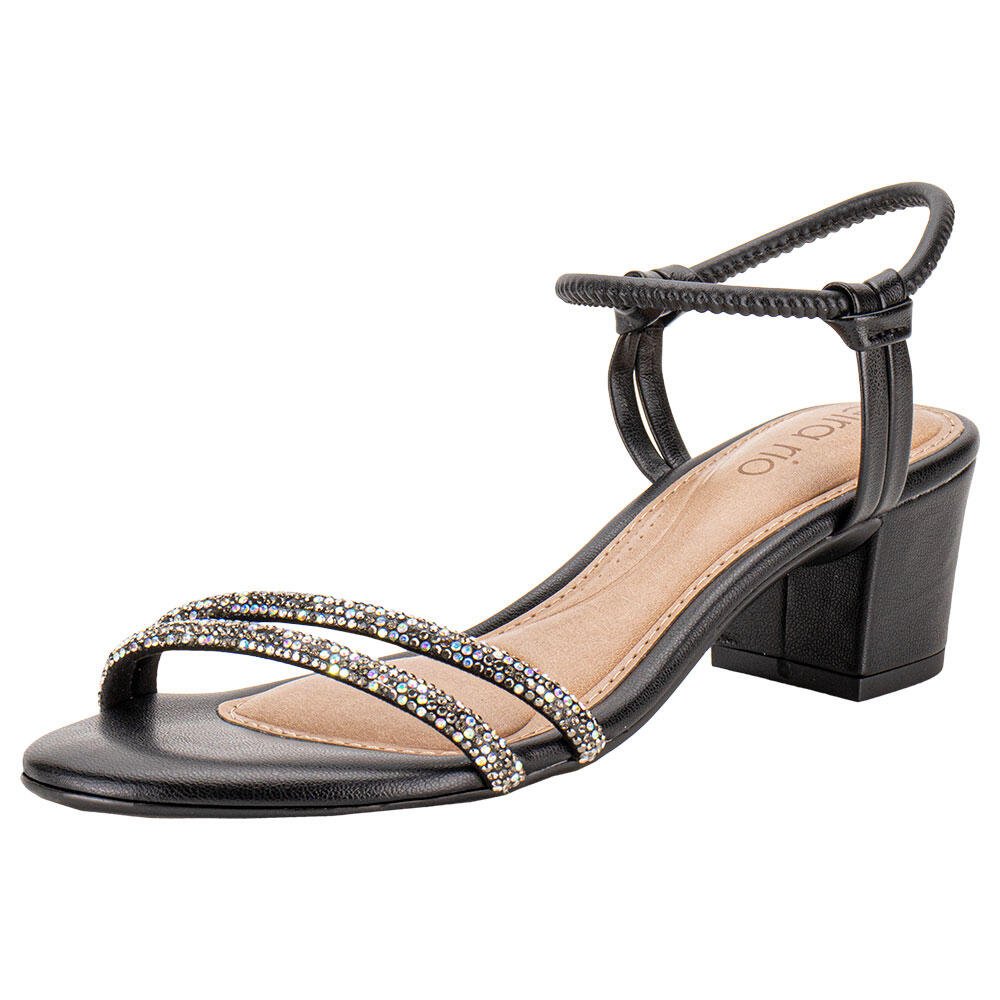 SANDÁLIA FEMININA SALTO GROSSO BEIRA RIO 82461205  Preto 1