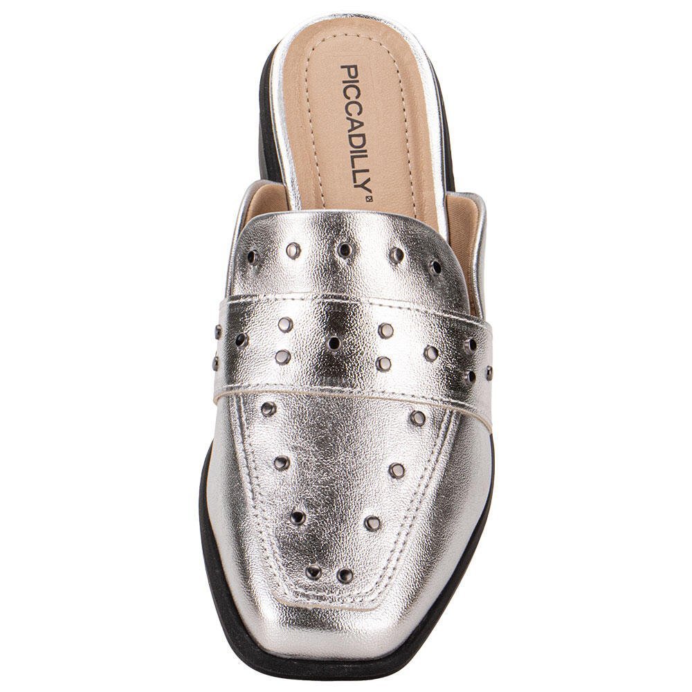 SAPATO FEMININO MULE PICCADILLY 662001  Prata 3
