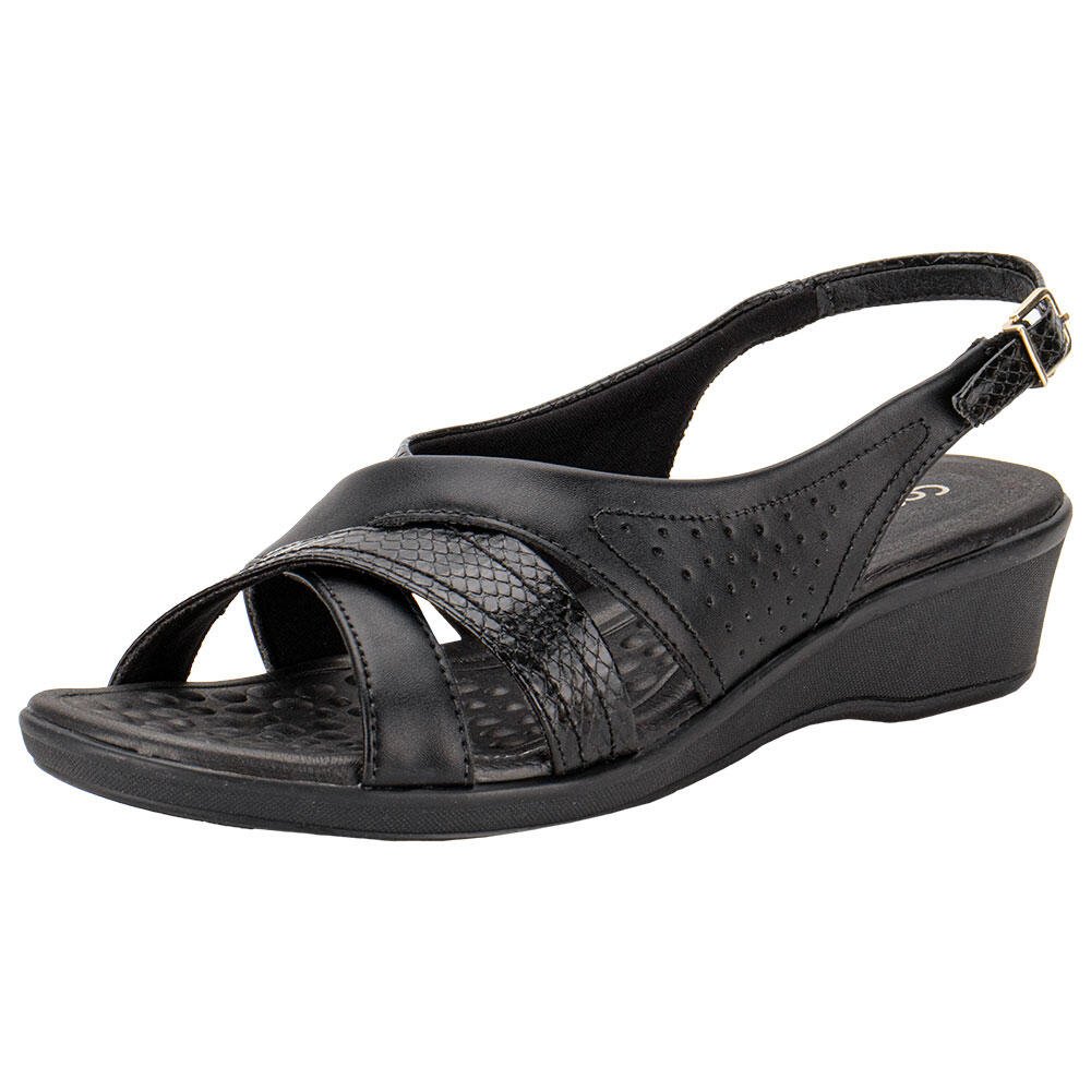 SANDÁLIA FEMININA ANABELA COMFORTFLEX 2472405 Preto 1