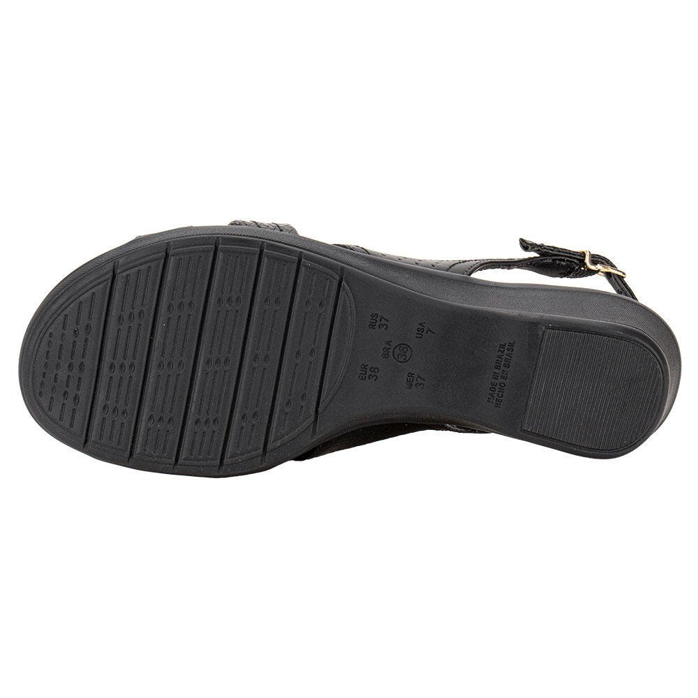 SANDÁLIA FEMININA ANABELA COMFORTFLEX 2472405 Preto 3