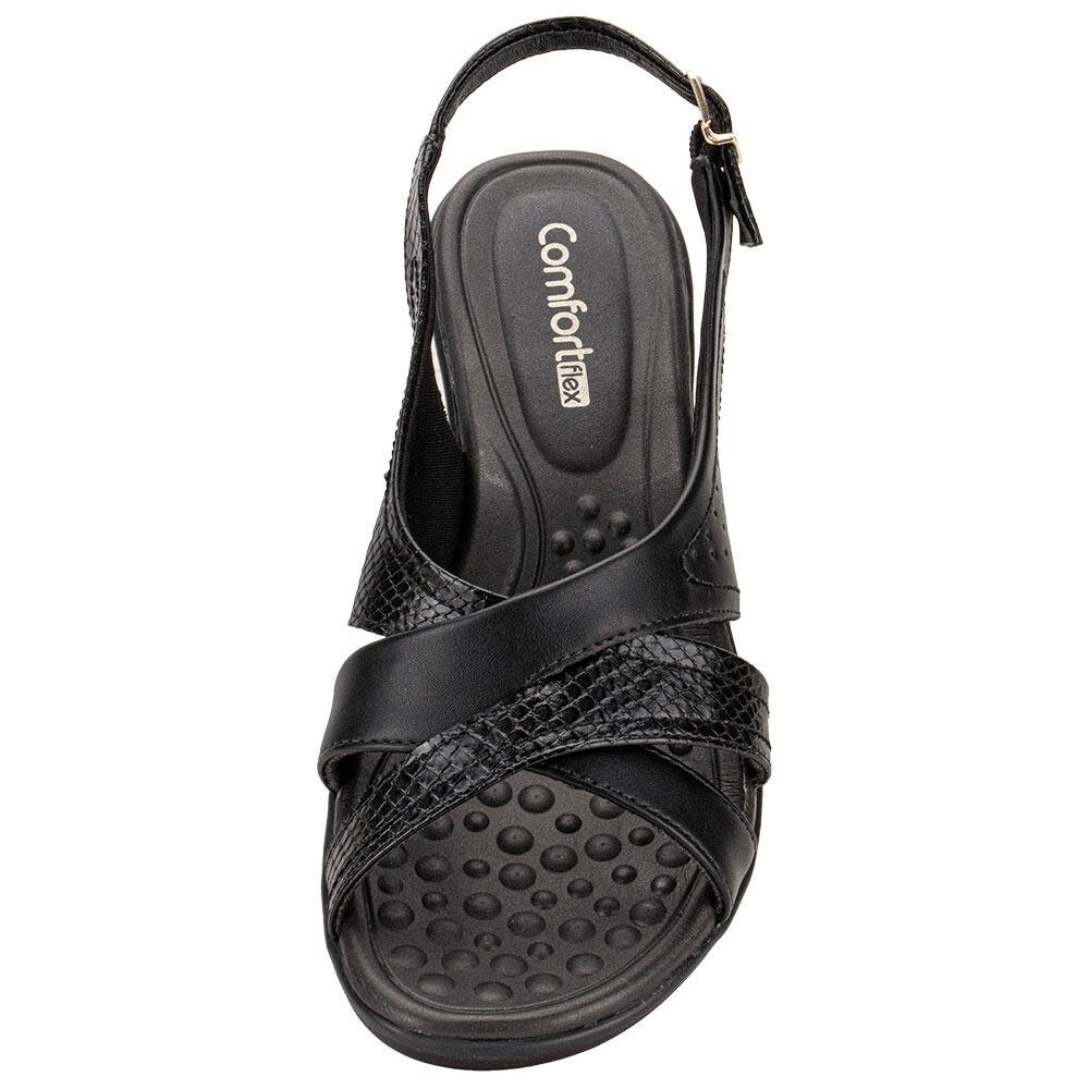 SANDÁLIA FEMININA ANABELA COMFORTFLEX 2472405 Preto 4