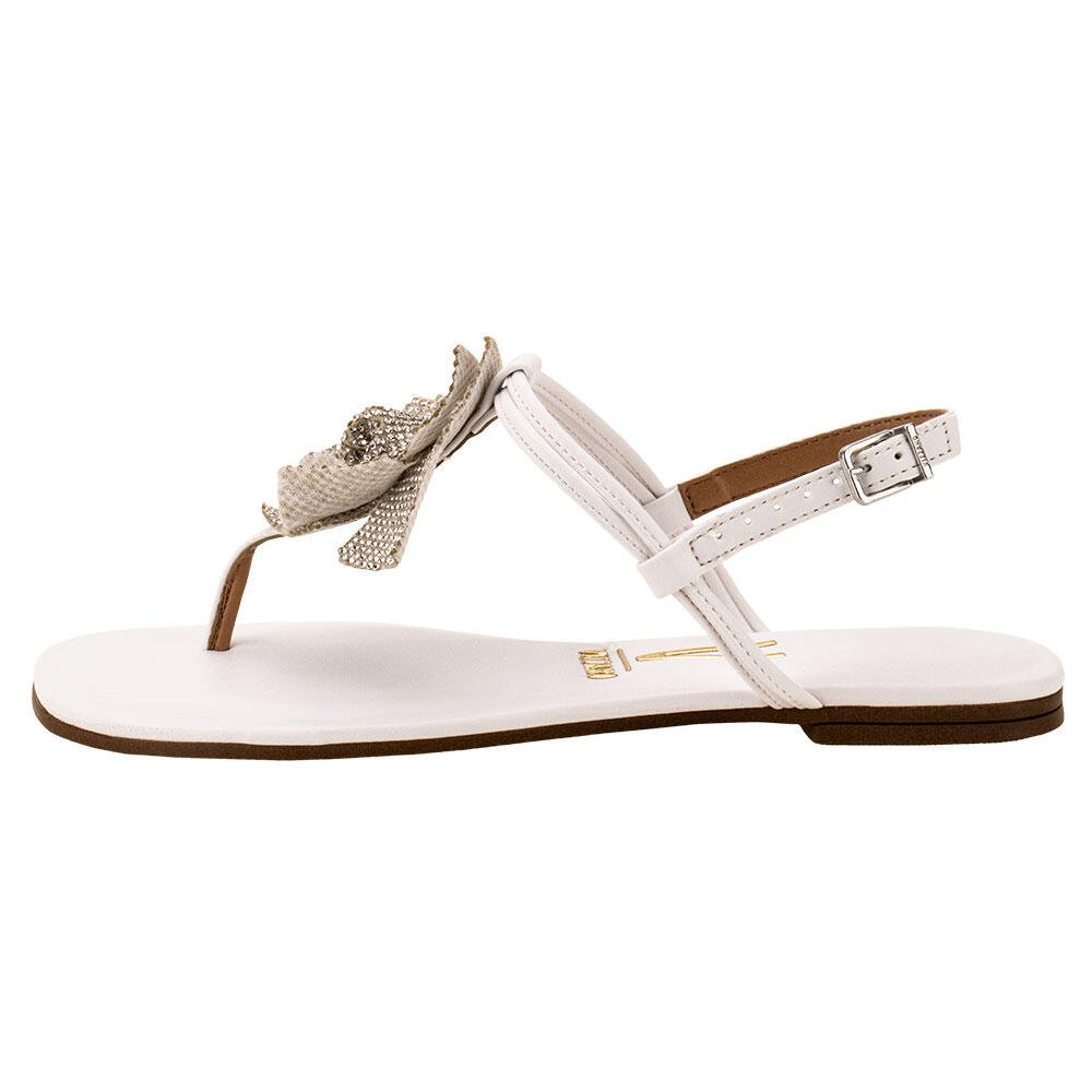 SANDÁLIA FEMININA FLAT VIZZANO 6447218  Branco 2