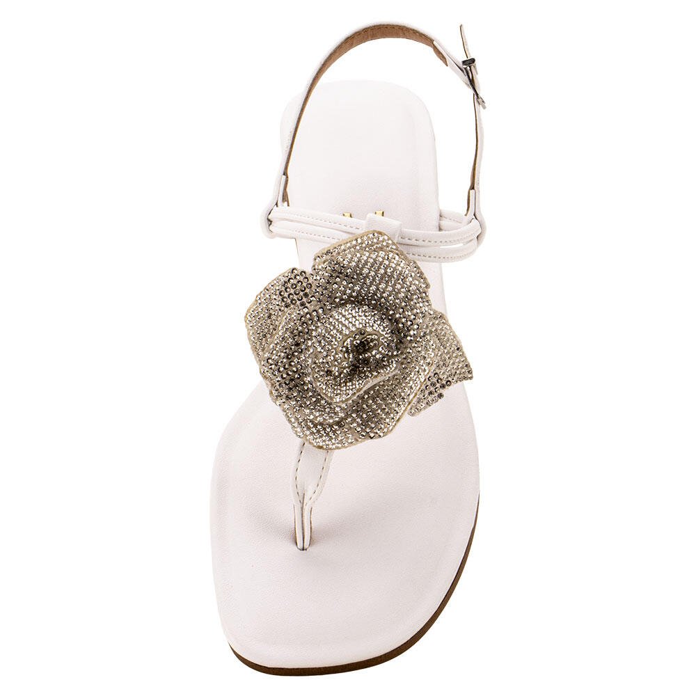 SANDÁLIA FEMININA FLAT VIZZANO 6447218  Branco 5