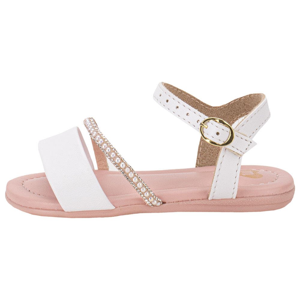 SANDÁLIA INFANTIL MOLEKINHA 2114277  Branco/Rosa 2