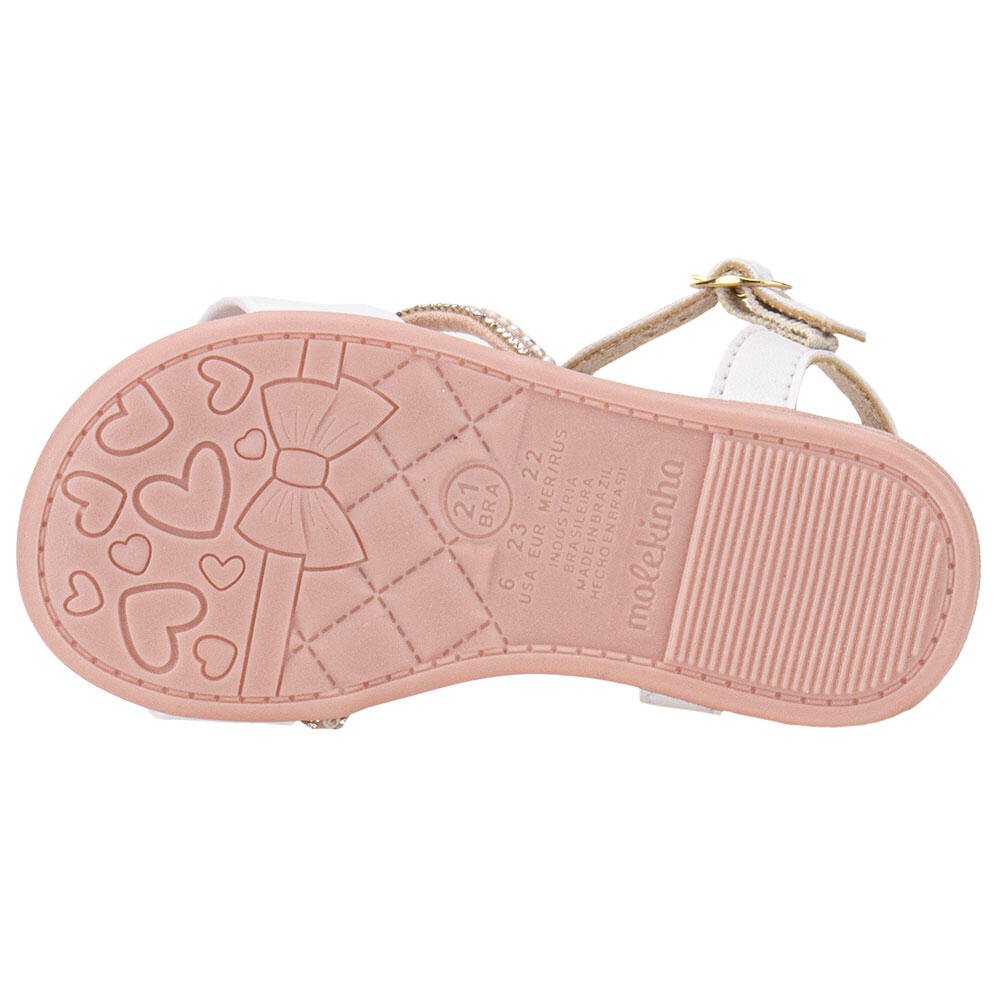 SANDÁLIA INFANTIL MOLEKINHA 2114277  Branco/Rosa 4