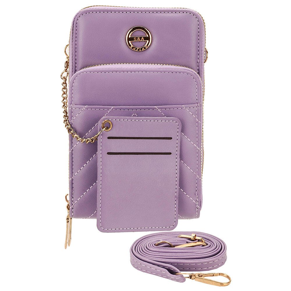BOLSA FEMININA TRANSVERSAL H.E SQ2397 Roxo 1