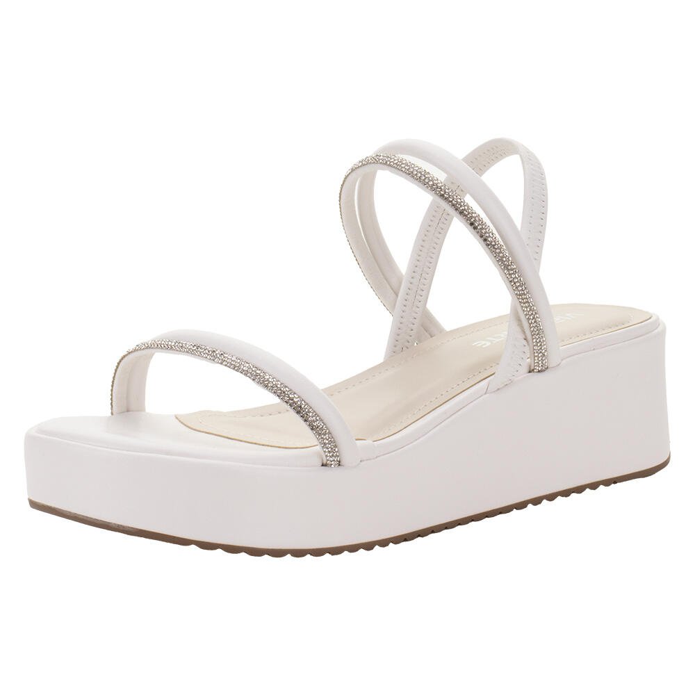 SANDÁLIA FEMININA ANABELA VIA MARTE 167008 Branco 1