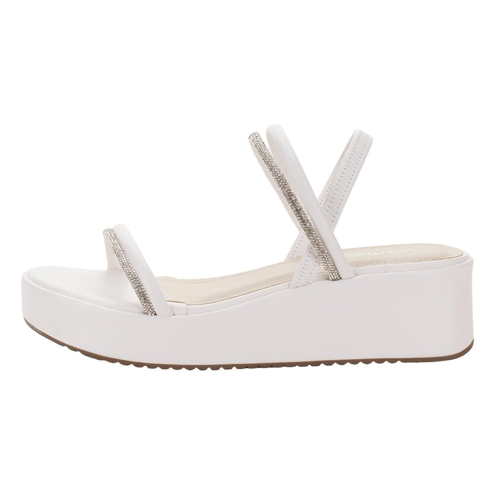 SANDÁLIA FEMININA ANABELA VIA MARTE 167008 Branco 2