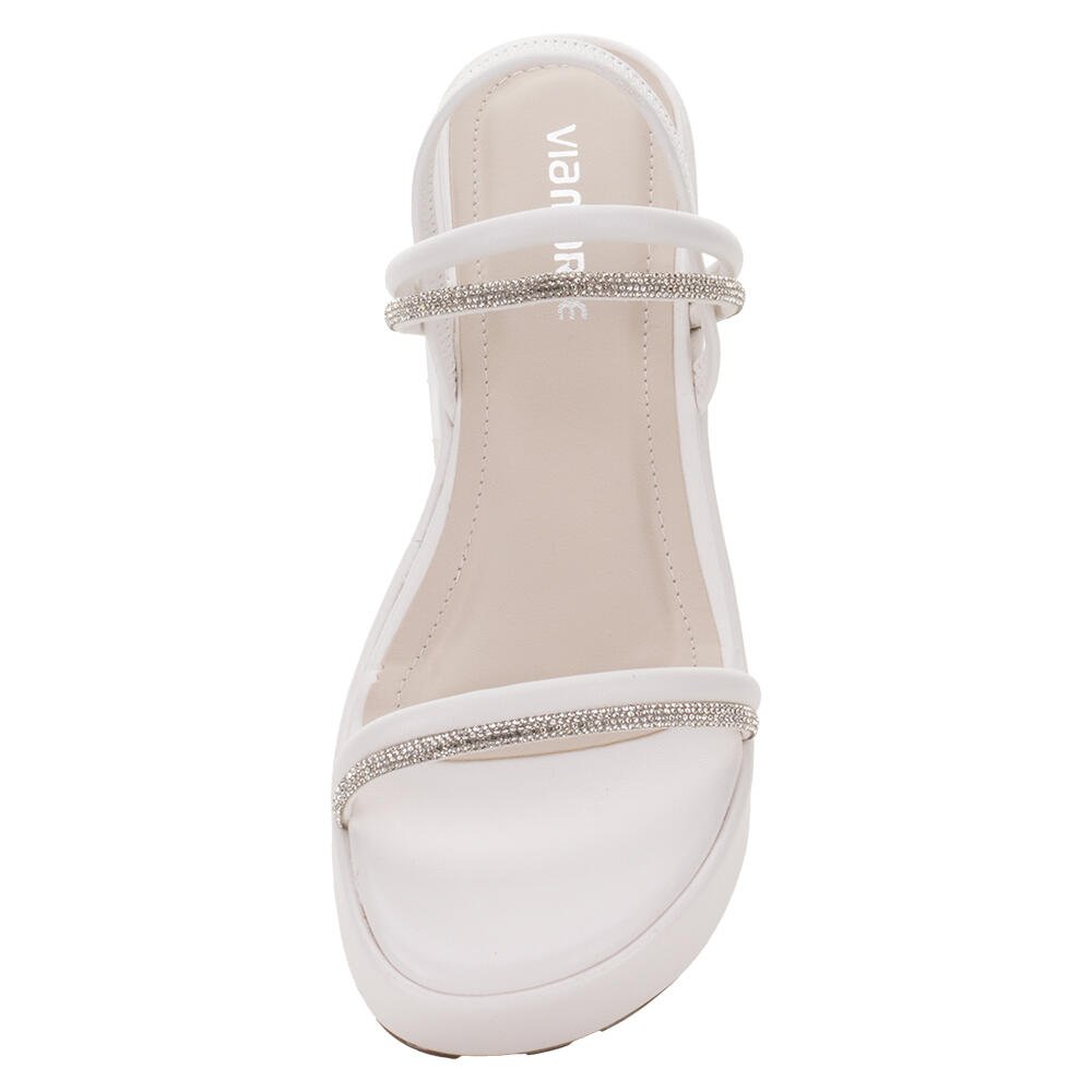 SANDÁLIA FEMININA ANABELA VIA MARTE 167008 Branco 5