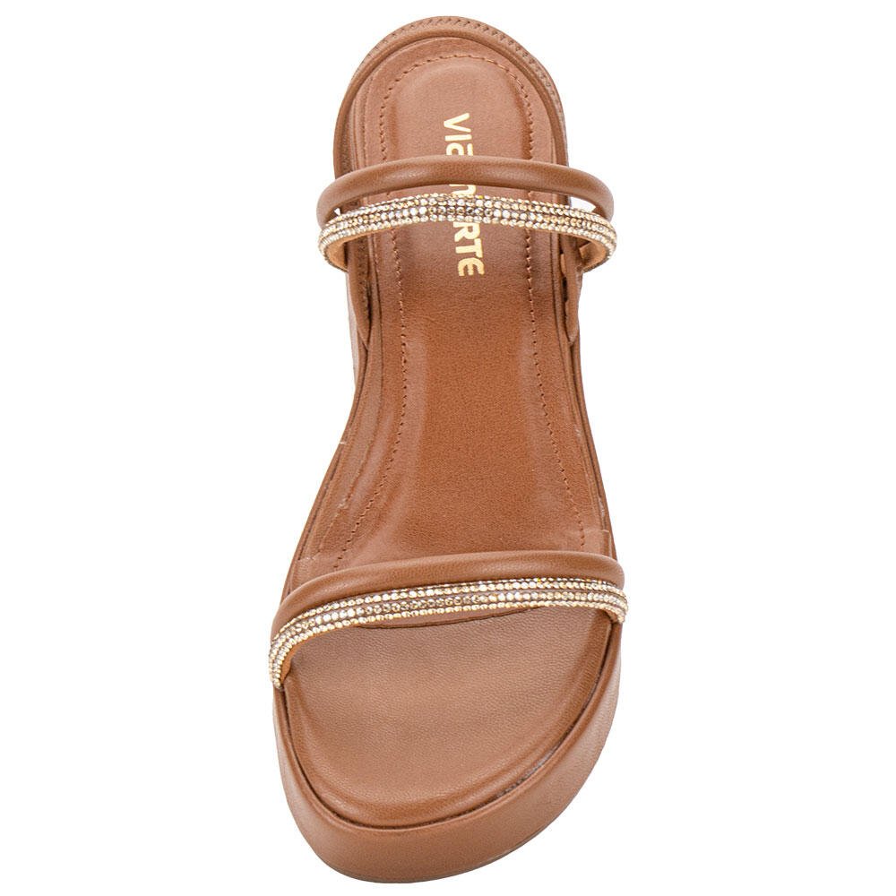 SANDÁLIA FEMININA ANABELA VIA MARTE 167008 Camel 5