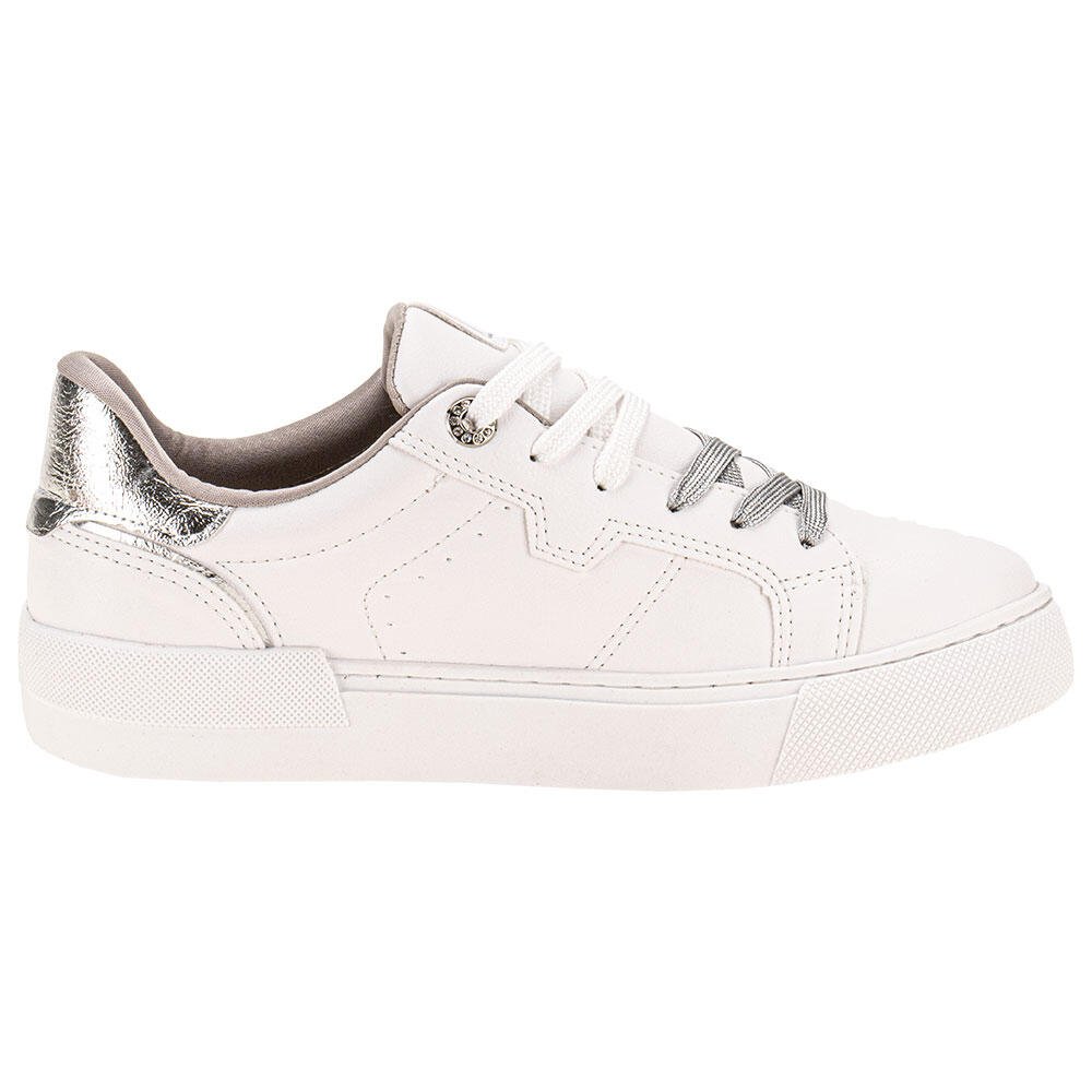 TÊNIS FEMININO CASUAL VIA MARTE 121001 Branco/Prata 5