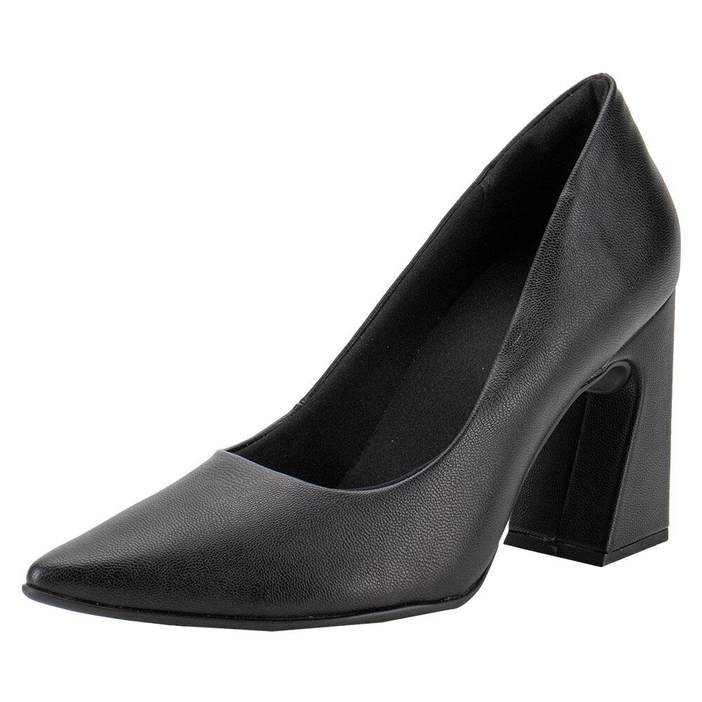 SAPATO FEMININO SALTO GROSSO PICCADILLY 749101 Preto 1