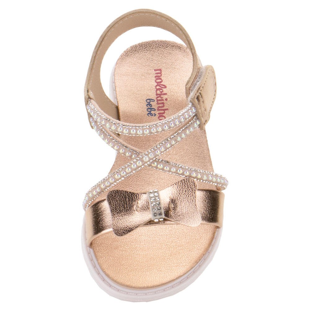 SANDÁLIA INFANTIL BABY MOLEKINHA 2714425  Dourado 5