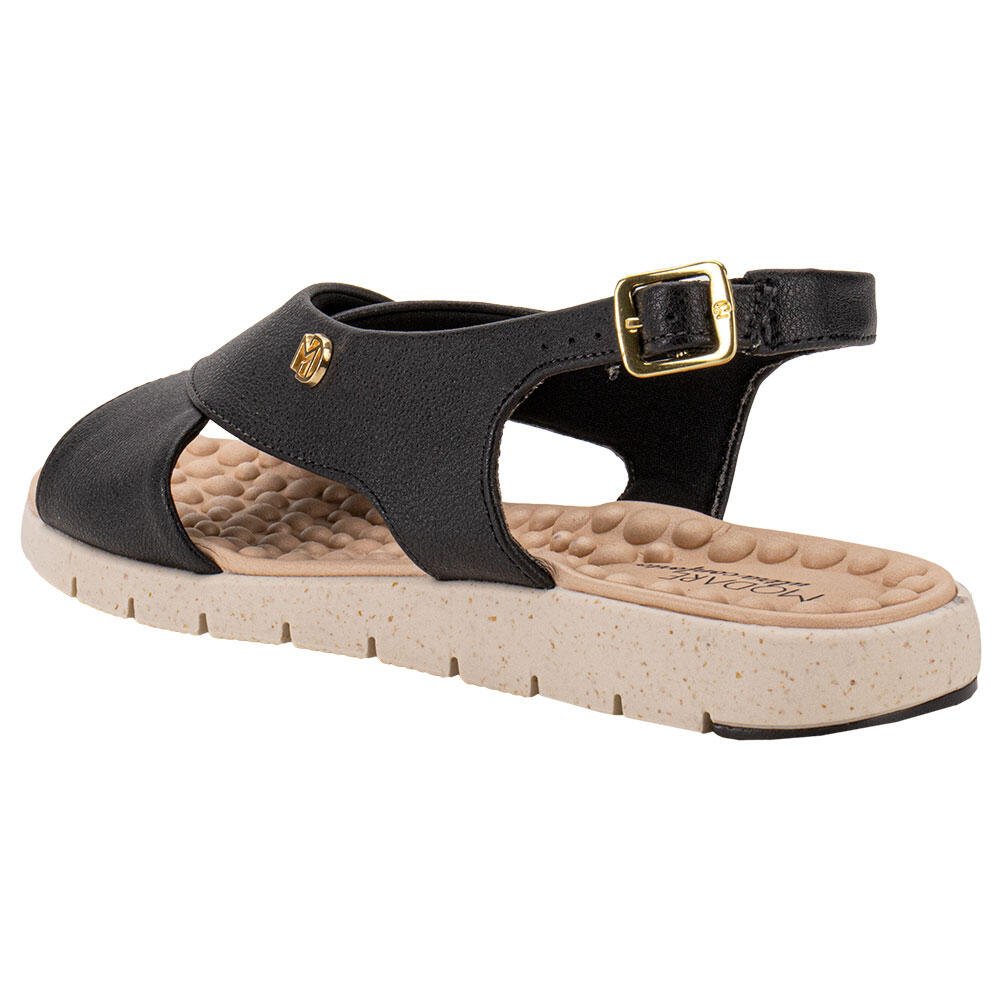 SANDÁLIA FEMININA FLAT MODARE 7162203 Preto 3