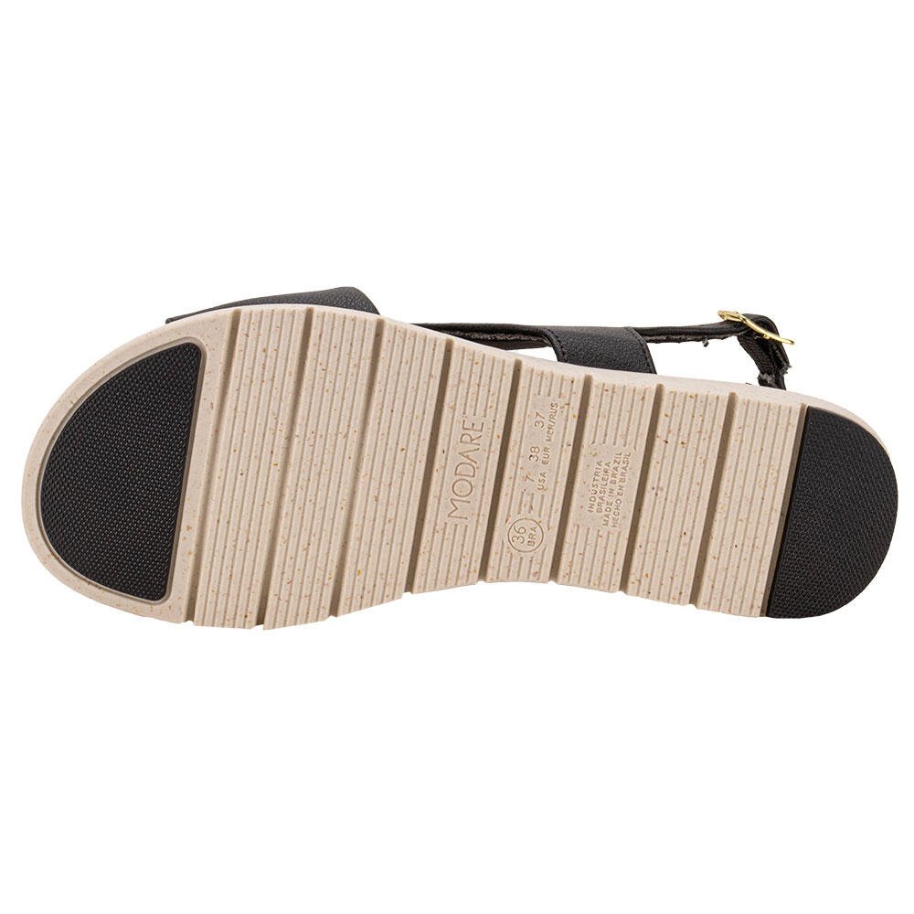 SANDÁLIA FEMININA FLAT MODARE 7162203 Preto 4