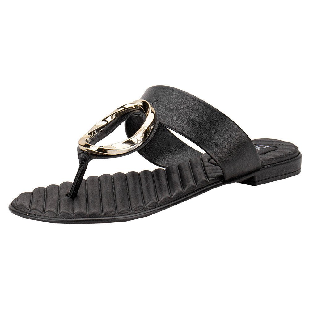 TAMANCO FEMININO FLAT BEIRA RIO 8519108 Preto 1