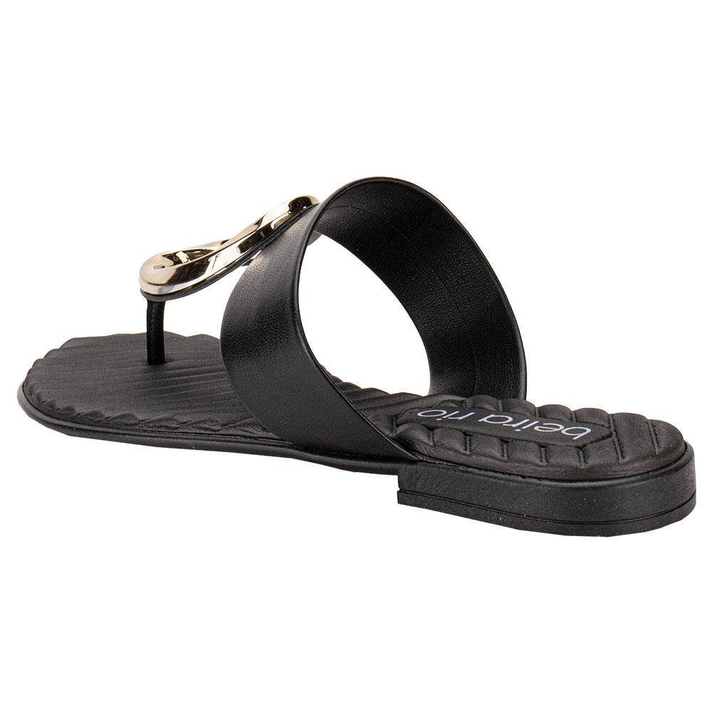TAMANCO FEMININO FLAT BEIRA RIO 8519108 Preto 3