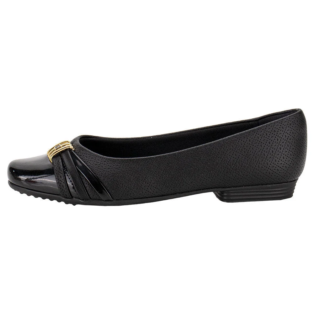 SAPATILHA FEMININA FLAT PICCADILLY 250233  Preto 2