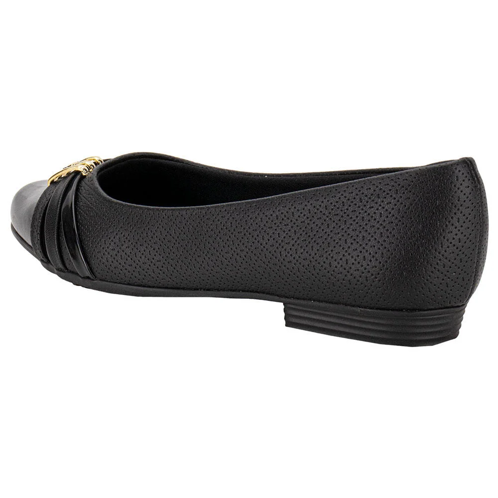 SAPATILHA FEMININA FLAT PICCADILLY 250233  Preto 3
