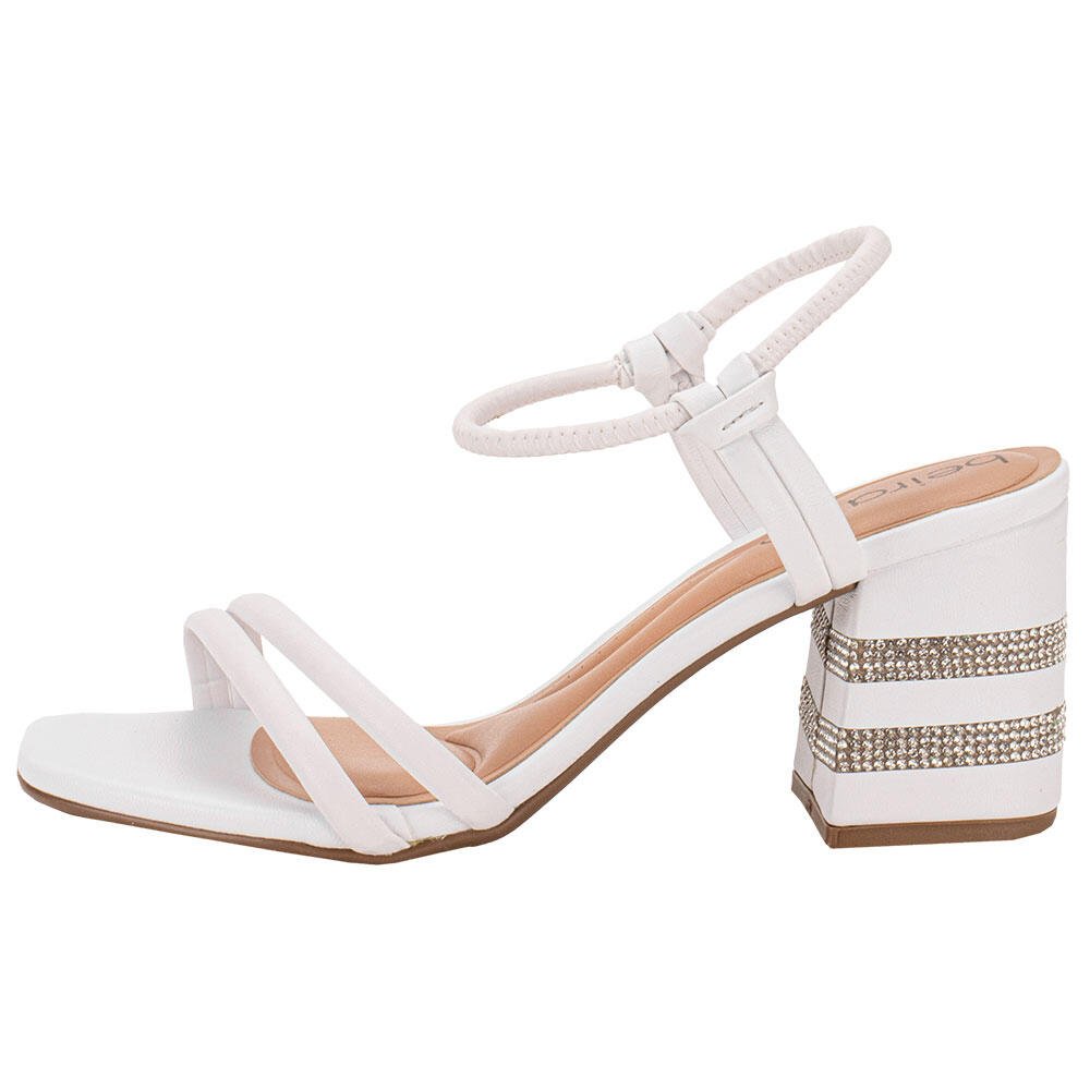 SANDÁLIA FEMININA SALTO GROSSO BEIRA RIO 8436513  Branco 2