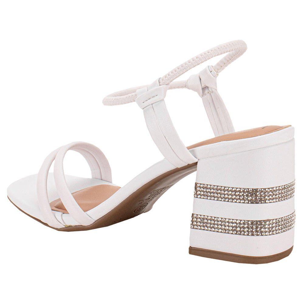 SANDÁLIA FEMININA SALTO GROSSO BEIRA RIO 8436513  Branco 3