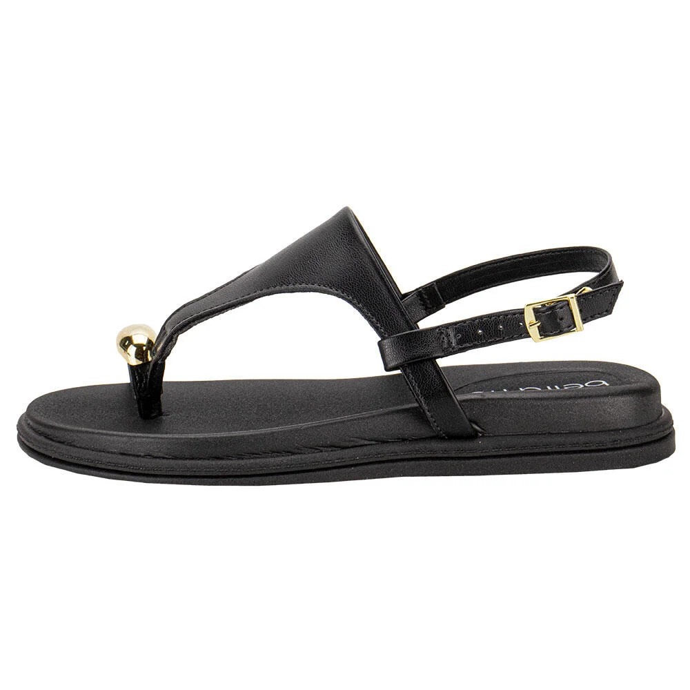 SANDÁLIA FEMININA FLAT BEIRA RIO 8513313  Preto 2