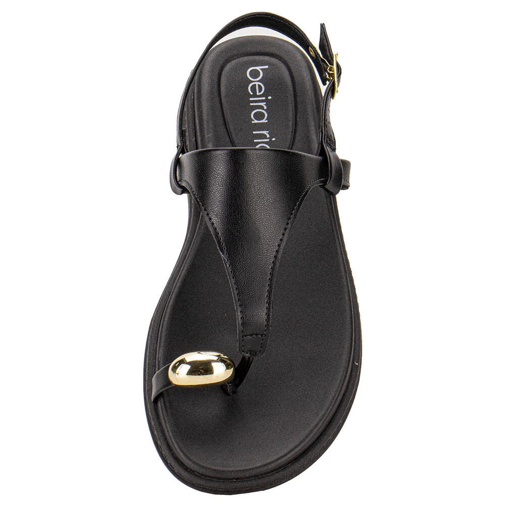 SANDÁLIA FEMININA FLAT BEIRA RIO 8513313  Preto 5