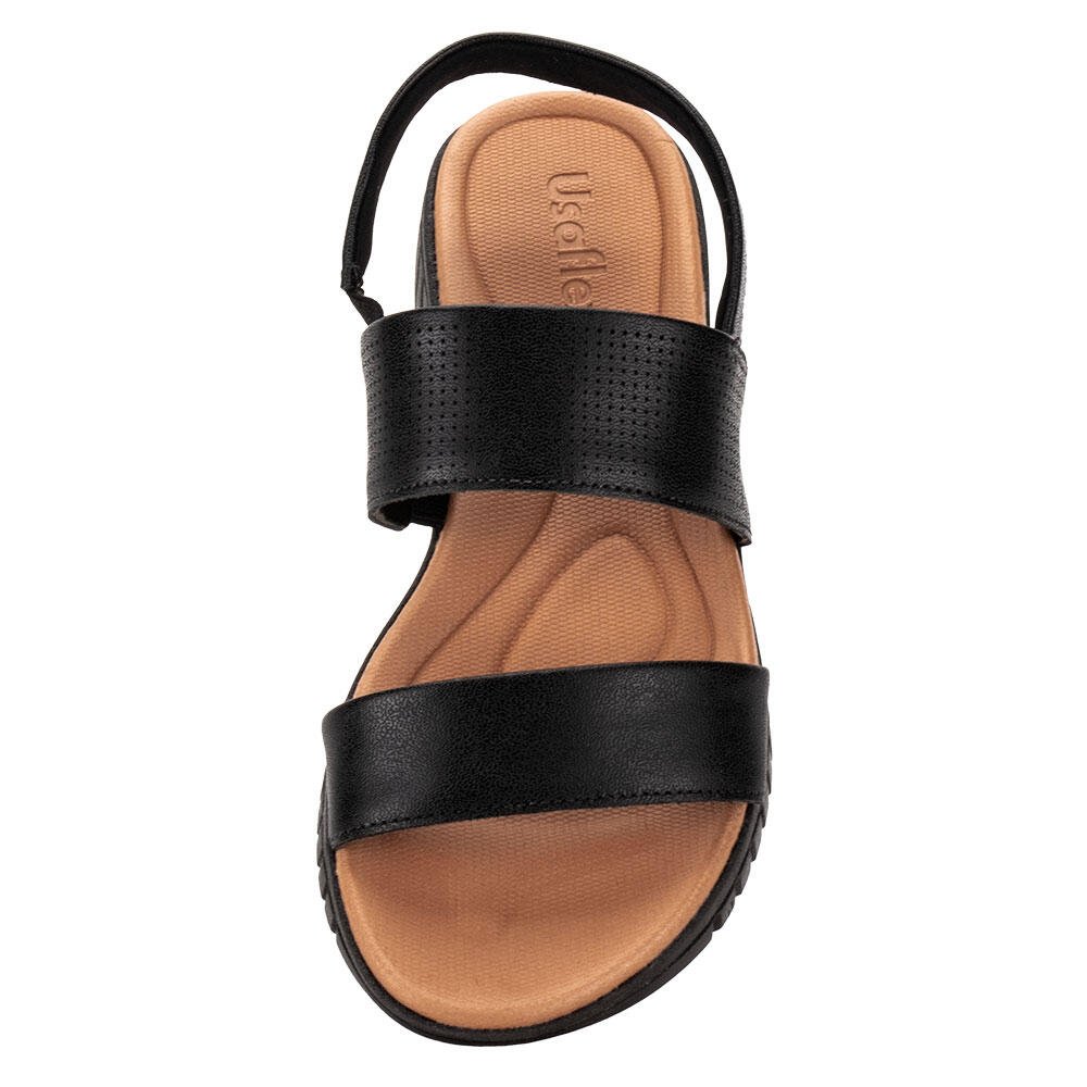 SANDÁLIA FEMININA FLAT USAFLEX AH0116  Preto 5