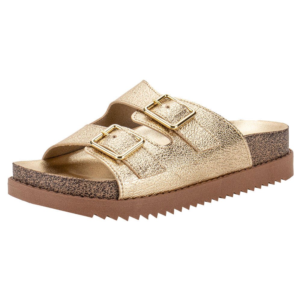 SANDÁLIA FEMININA CONFORTO MOLECA 5500105 Dourado 1
